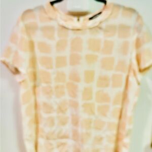 Premise Studio cream and light-pink blouse. Size L.